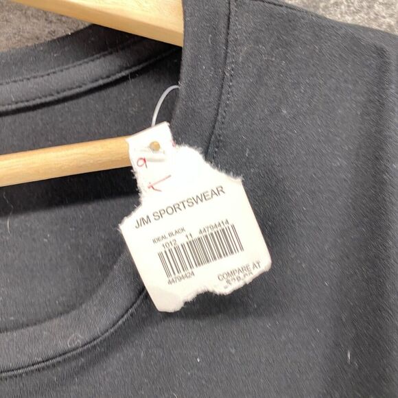 New Cato T-Shirt Women M Medium Black Plaid Long Sleeve Round Neck Pullover - Picture 6 of 10